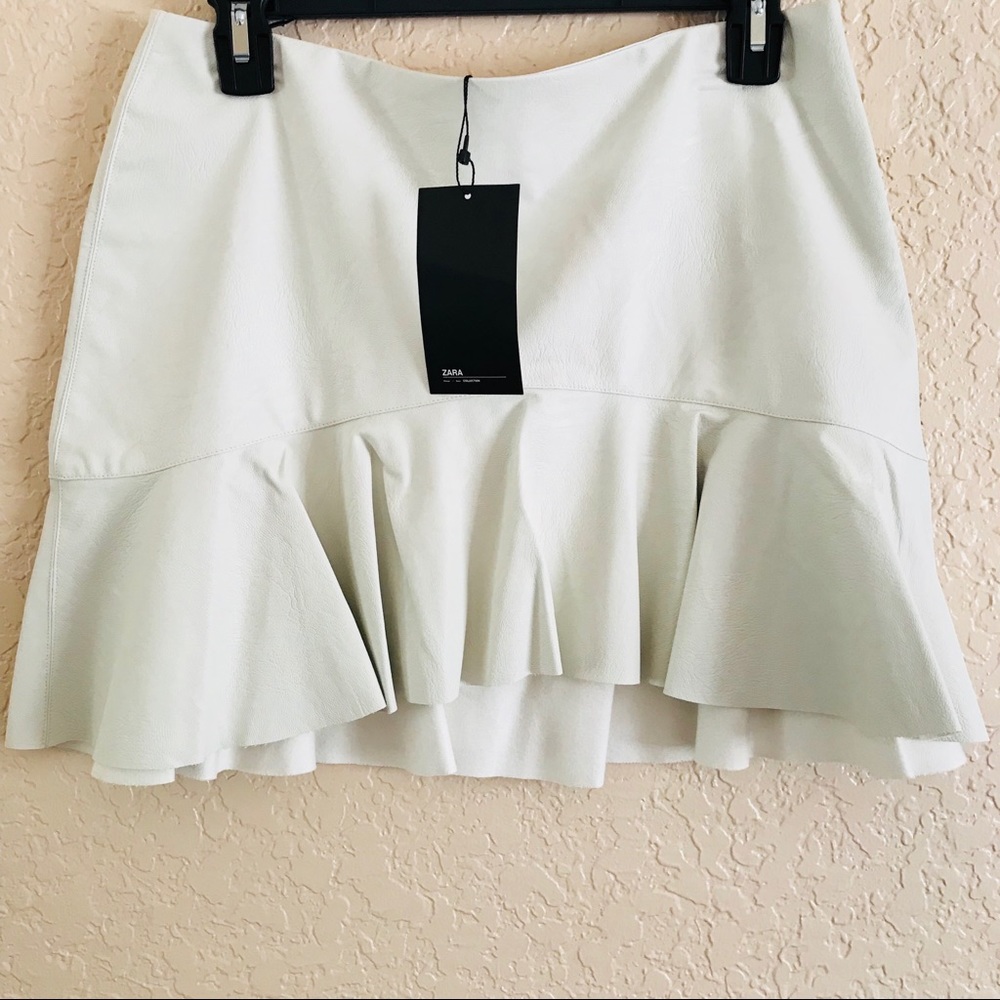 Zara Faux Leather Mini Skirt